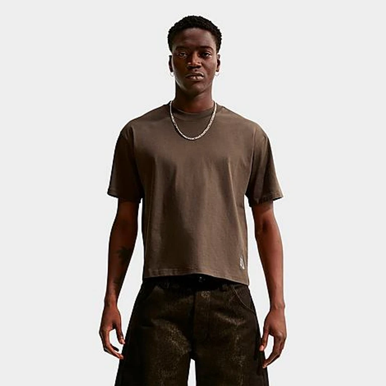 Nike Men's Sportswear Essential Boxy T-Shirt in Dark Hazel Size: XS