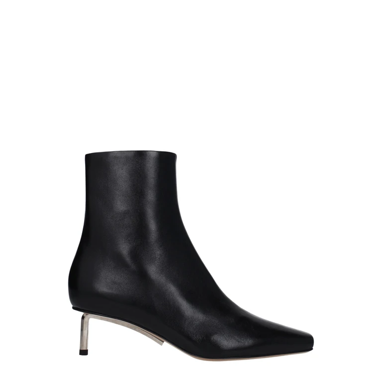 Off-White Black Leather Ankle Boots - Women
