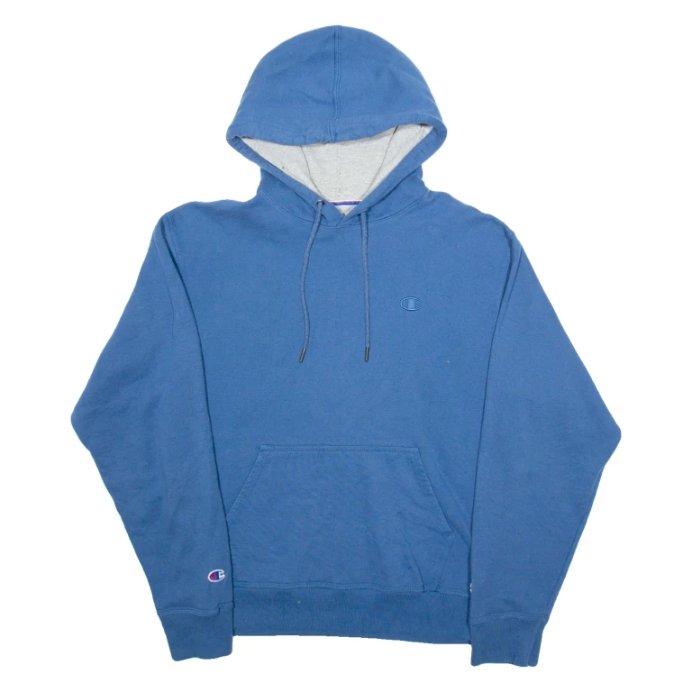 CHAMPION Mens Blue Hoodie M