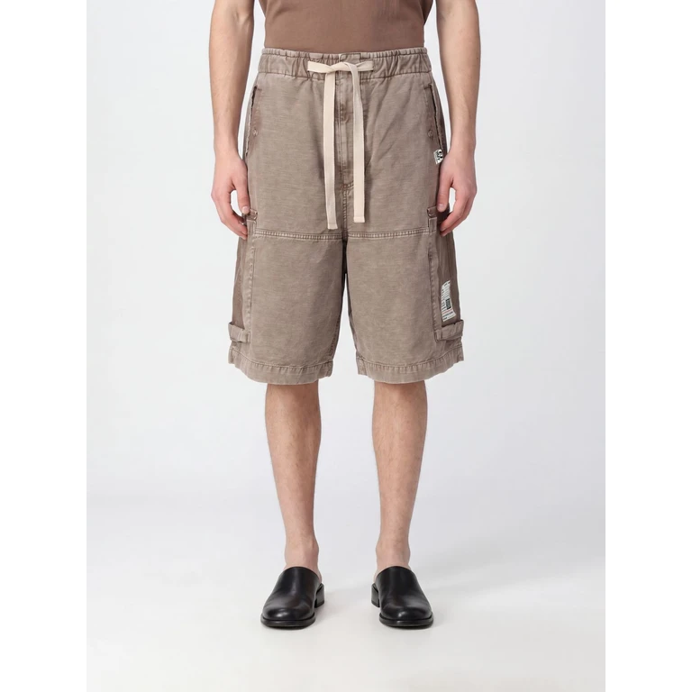 Denim Cargo Shorts with a Drawstring Waistband (J16PT173LTGRAY)