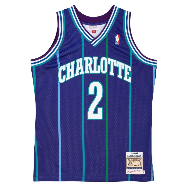 NBA Authentic Alternate Jersey Charlotte Hornets 94 Larry Johnson Jerseys