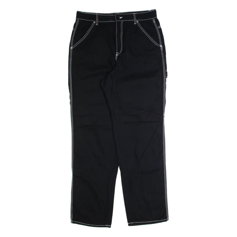 H&M DIVIDED Womens Trousers Black Regular Straight W30 L30