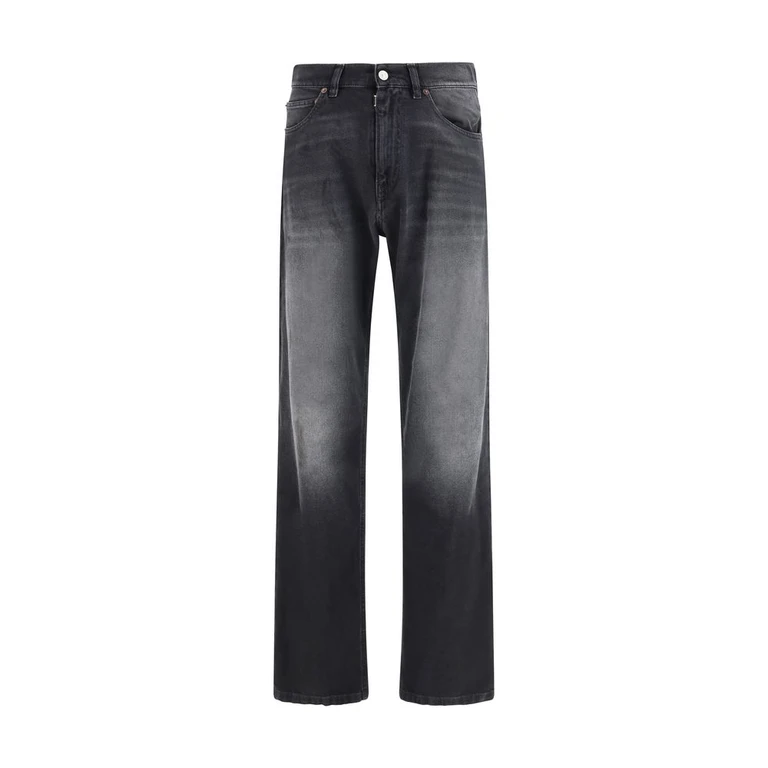 MM6 Maison Margiela Black Cotton Straight-Leg Jeans Clothing - Men