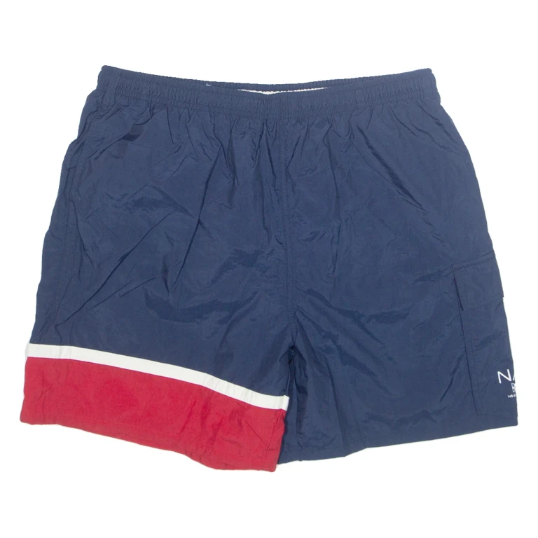 NAUTICA Mesh Lined Mens Swimming Shorts Blue Relaxed L W34
