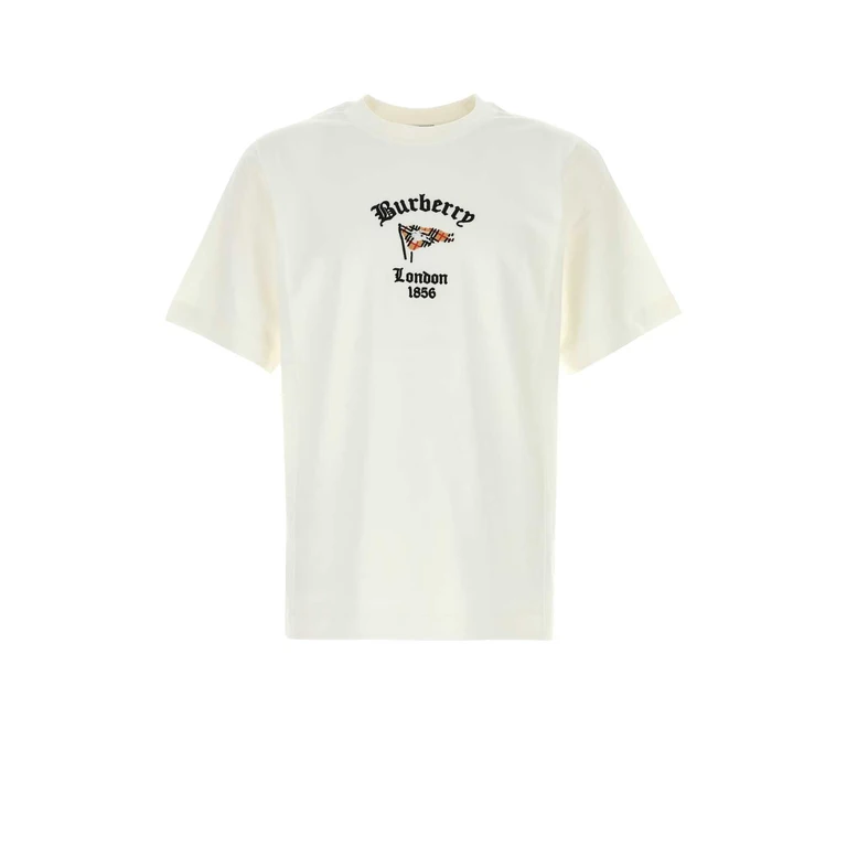 Burberry White Cotton T-Shirt Chalk Exterior - Men