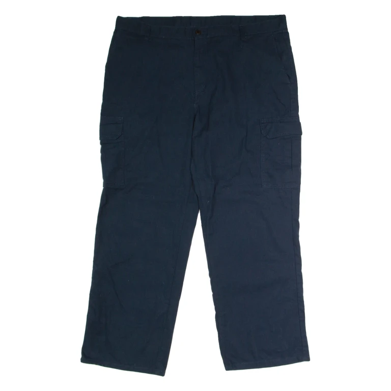 DICKIES Workwear Cargo Mens Trousers Blue Regular Straight W40 L30