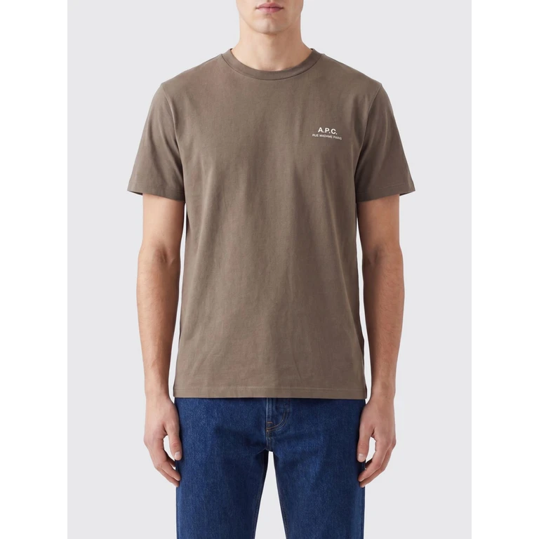 A. P.C. Cotton T-Shirt with Contrast Logo on the Chest (COHBSM26478LAC)