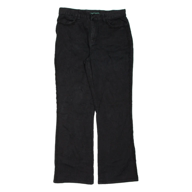 LAUREN RALPH LAUREN Womens Jeans Black Regular Bootcut W30 L30