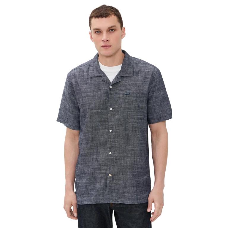 Barbour Barbour Bowston Linen Blend Summer Shirt Dark Navy M
