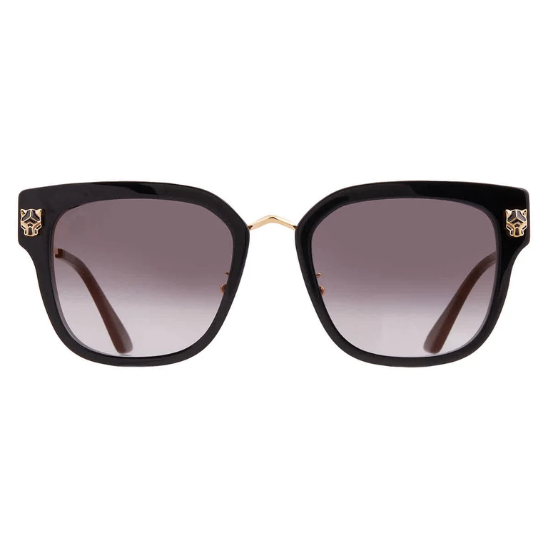 Cartier Panthere de Cartier Grey Multi Treatment Square Ladies Sunglasses CT0509SA 001 55