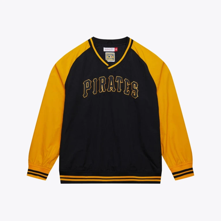 Men's MLB Nylon Pullover Jacket Vintage Logo Pirates Pullovers