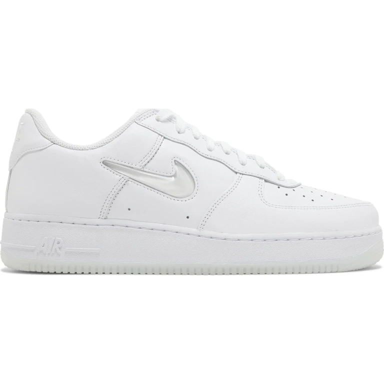 Men's Air Force 1 Low '07 Retro 'Jewel Swoosh Triple White' Sneakers