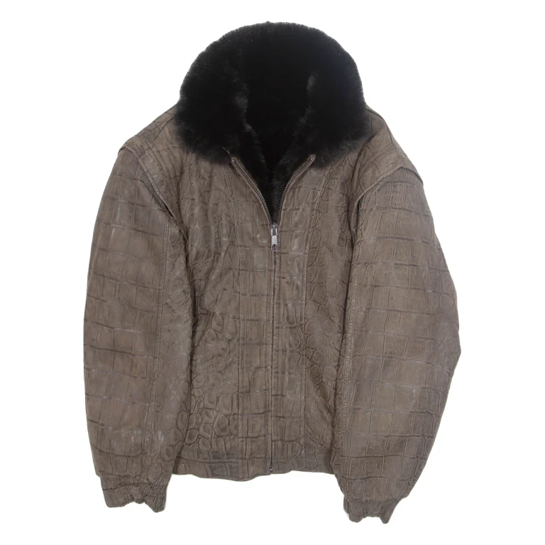 Womens Jacket Brown Crazy Pattern M