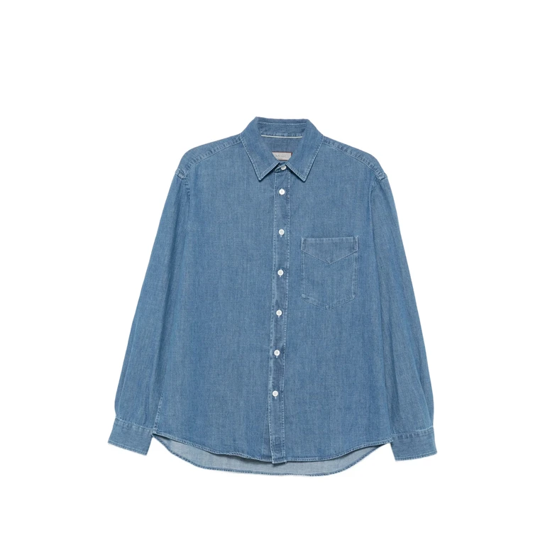 Chest-pocket Denim Shirt