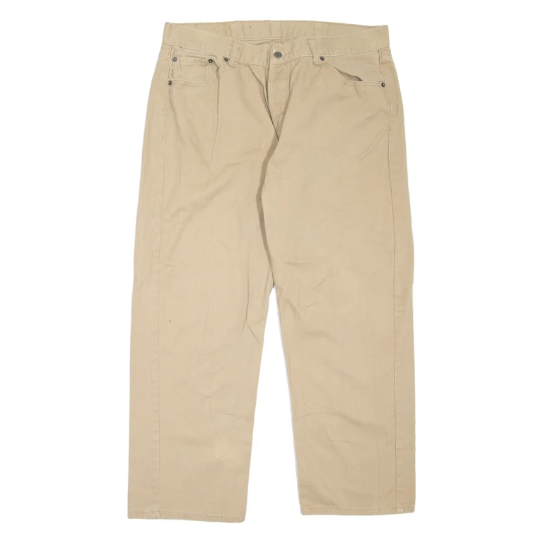 LEVI'S 501 Jeans Mens Beige Regular Straight W37 L28