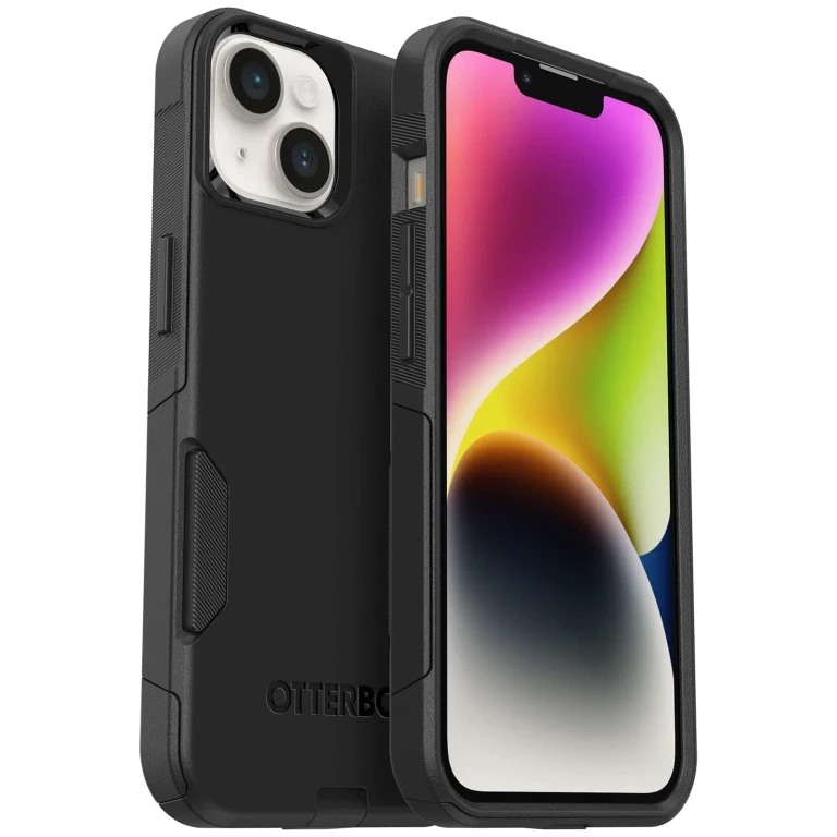 Iphone 14 & Iphone 13 Commuter Series Case - Black, Slim & Tough, Pocket-Friendly, with Port Protection