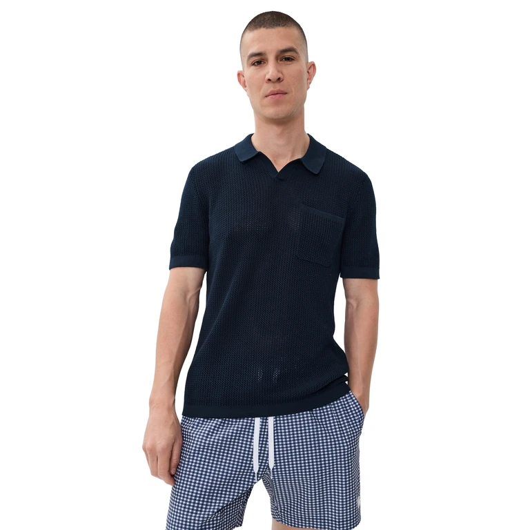 Rhone Coastal Johnny Collar Polo True Navy XXL