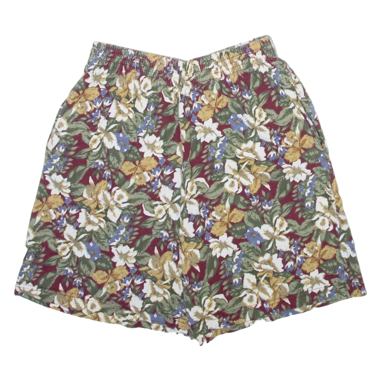 CAPACITY Womens Casual Shorts Green Relaxed Floral M W26