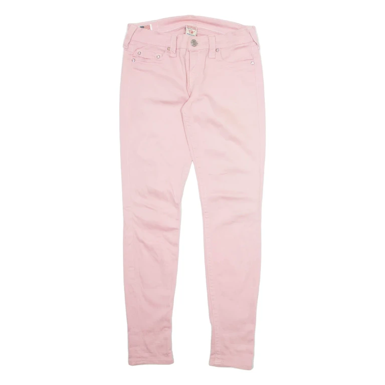 TRUE RELIGION Womens Trousers Pink Slim Tapered W27 L30
