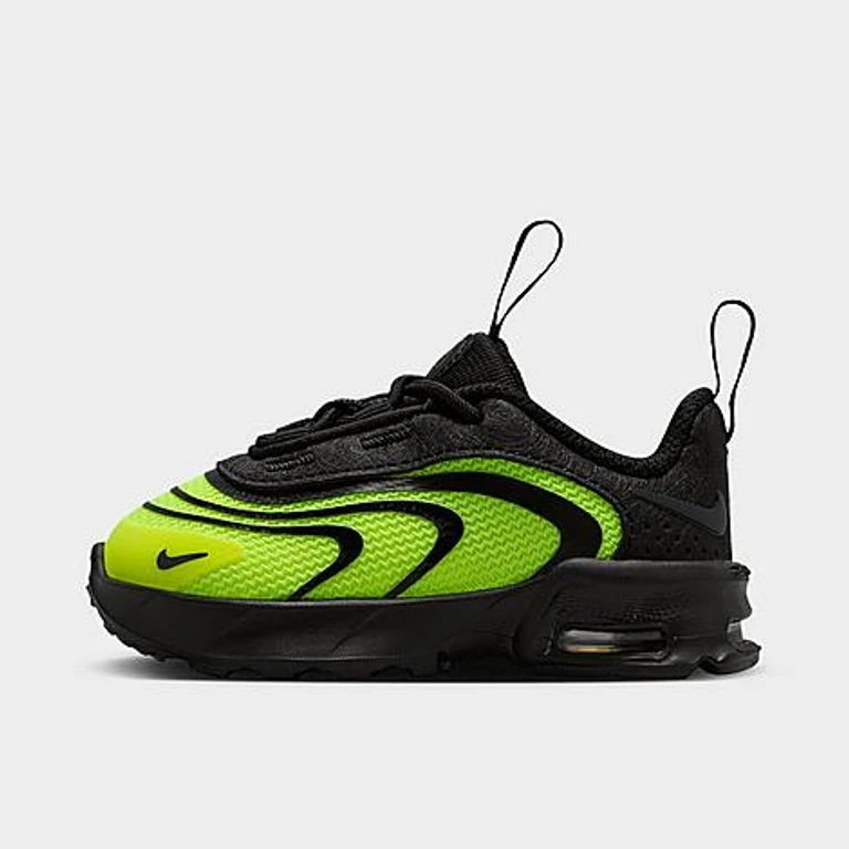 Nike Infant and Kids Toddler Air Max Fire Stretch Lace Casual Shoes in Volt/Barely Volt/Black Size: 2.0