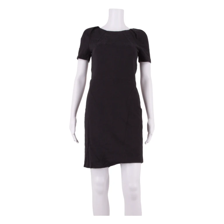 COAST Office Wear Womens Pencil Dress Black Animal Print Hi-Low UK 8