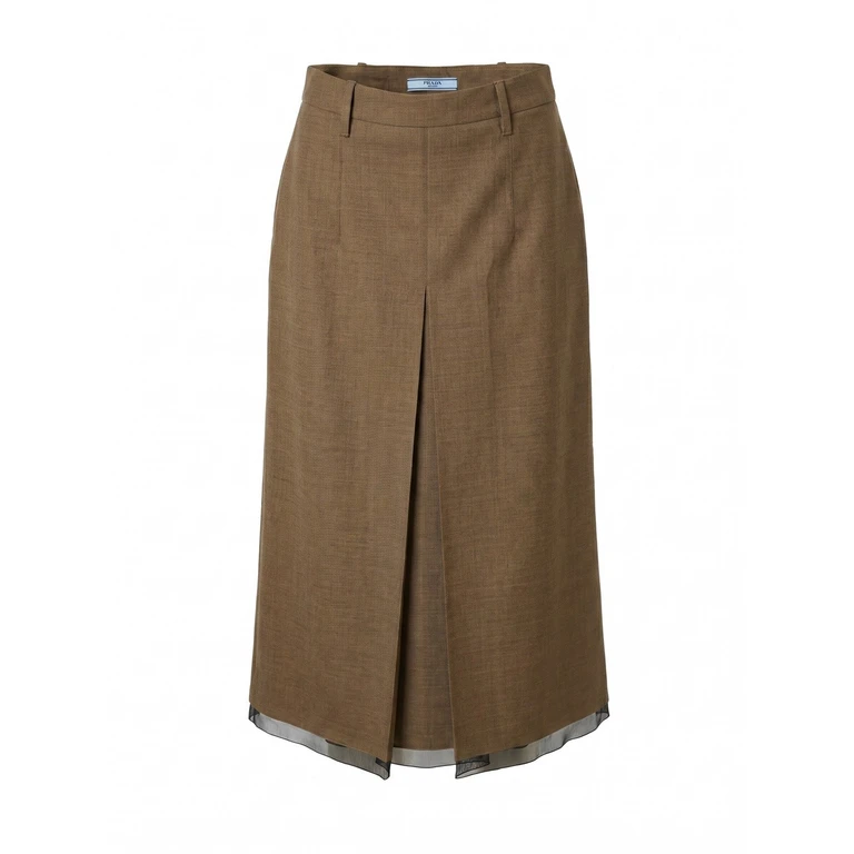 Wool Midi Skirt
