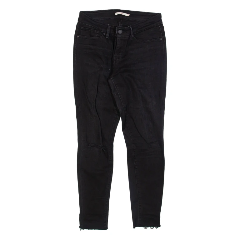 LEVI'S 711 Womens Jeans Black Slim Skinny W27 L28
