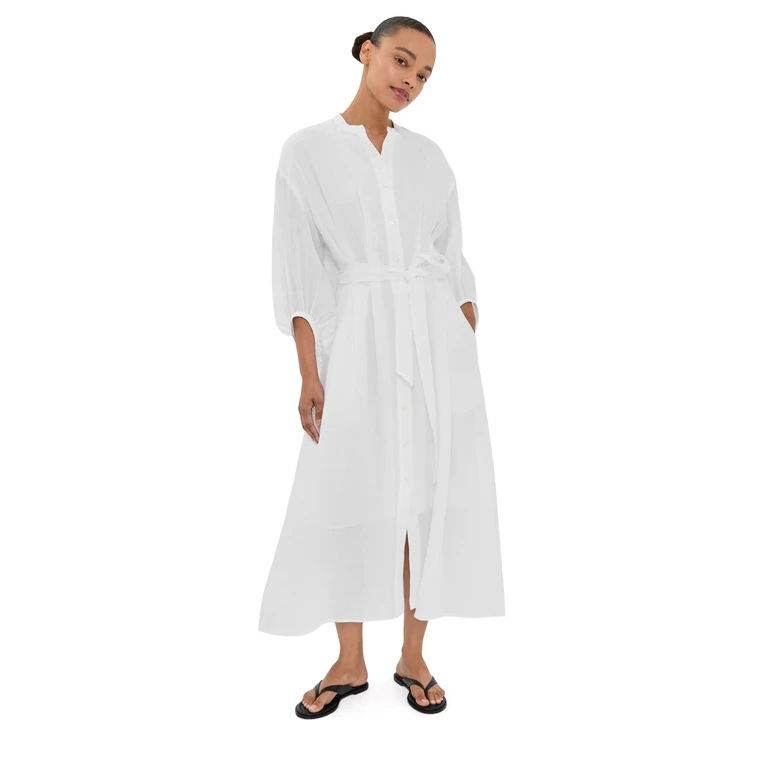 TWP Linen Maxi Dress White XS