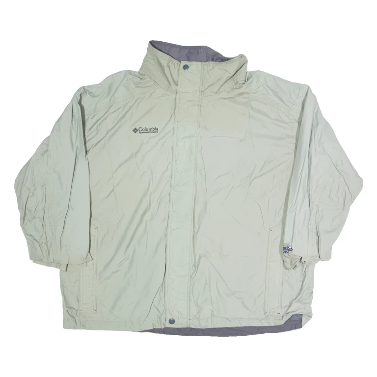 COLUMBIA Mens Rain Coat Green 2XL