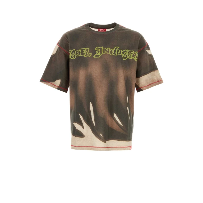 Diesel Printed Cotton T-Shirt 7fma Exterior - Men