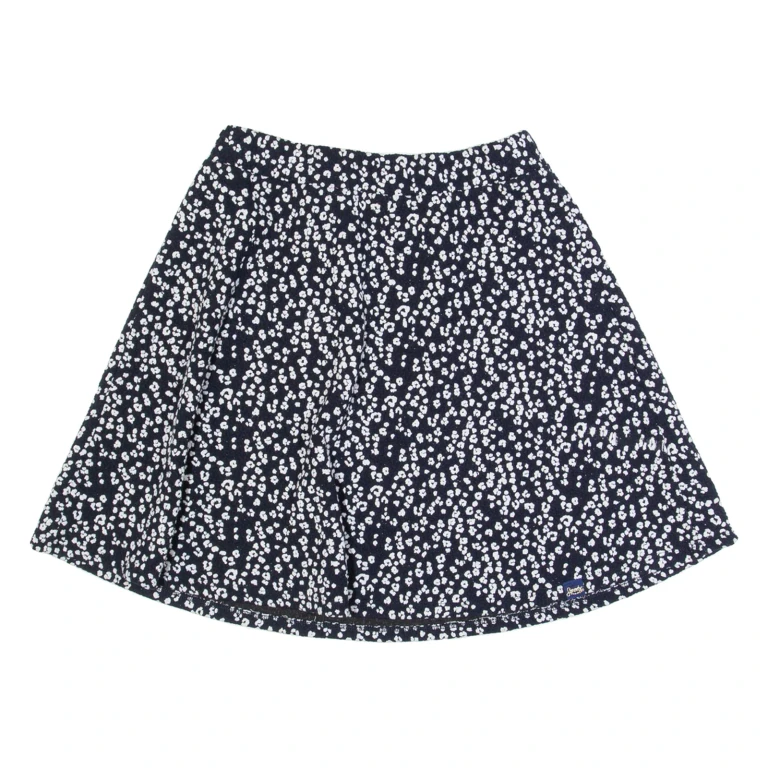 SUPERDRY Womens Skater Skirt Blue Knee Length Floral UK 10