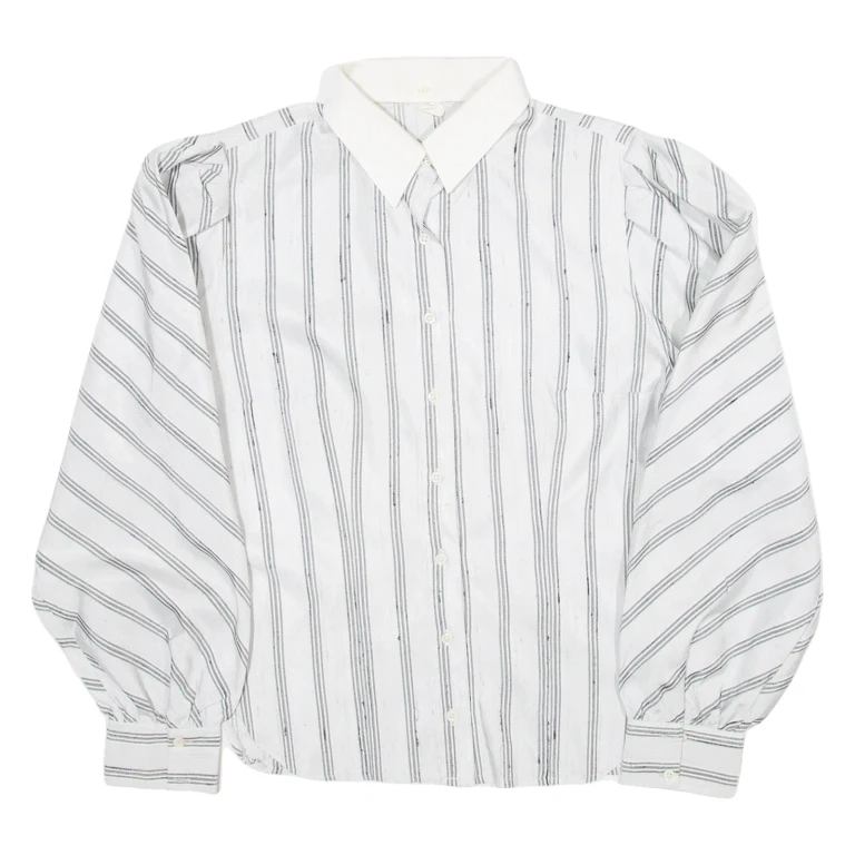 Womens Shirt Shirt Grey Long Sleeve Striped S