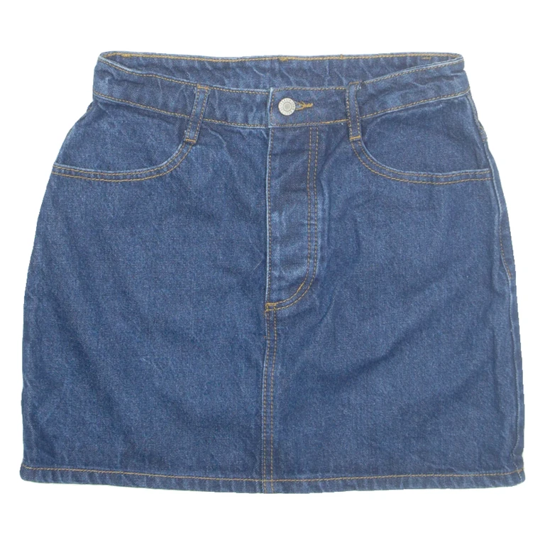 J.GALT Womens Straight Skirt Blue Short Denim M