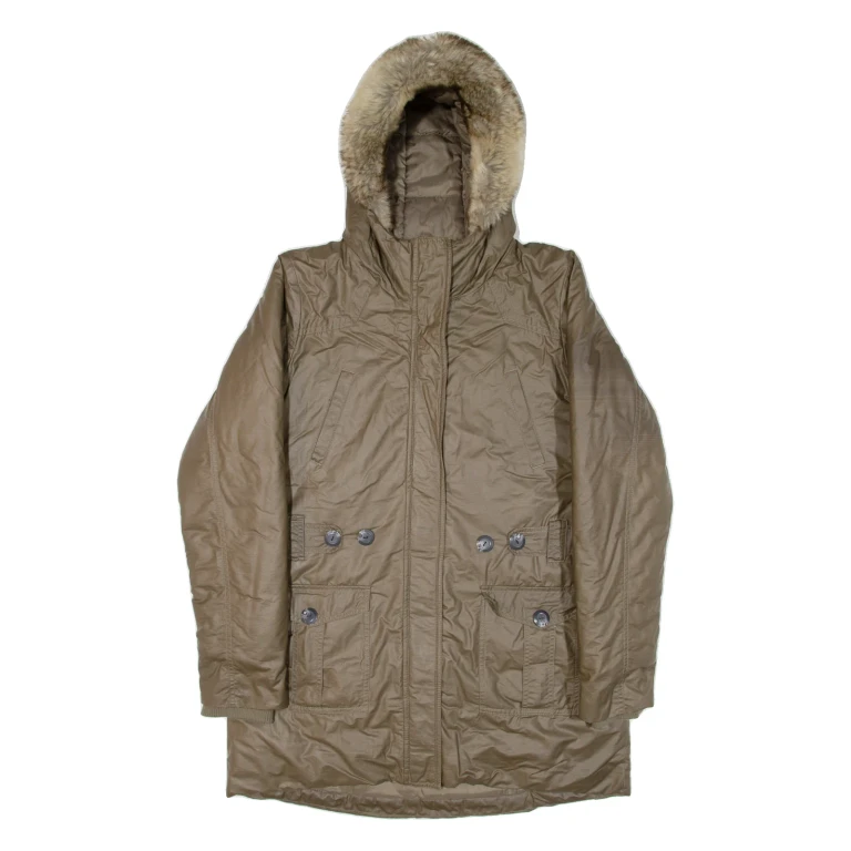 BENCH Insulated Womens Parka Coat Green Hooded XL