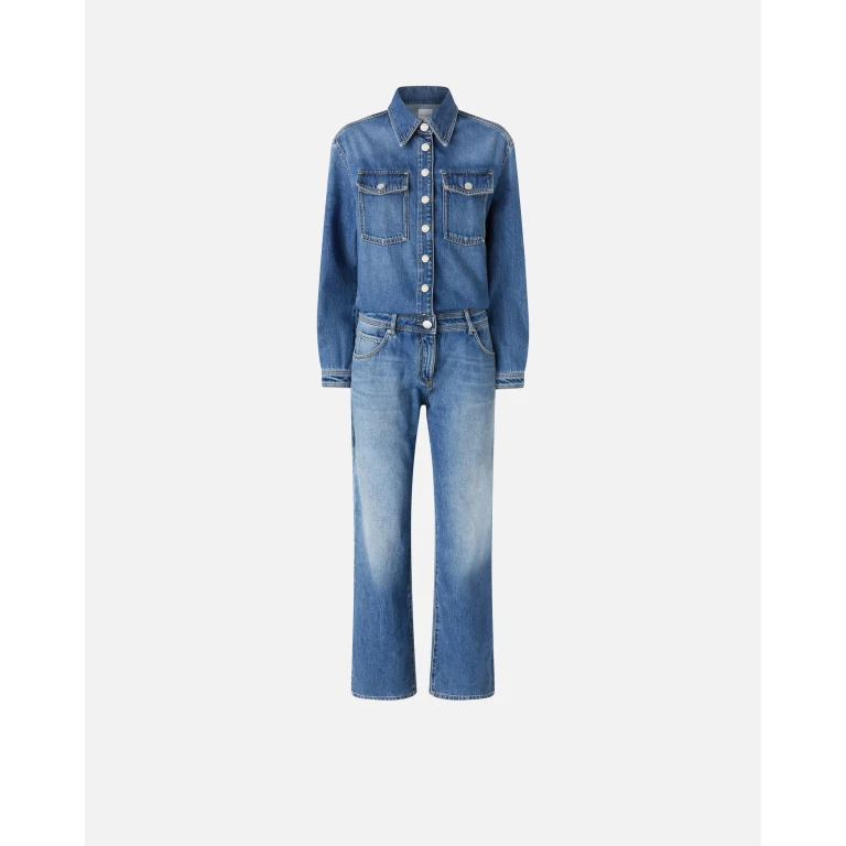 Pinko - Combinaison en denim avec poches poitrine - 36