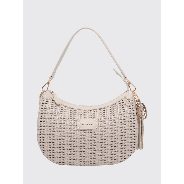 Woven Shoulder Bag with Tassels and Removable Pouch (161MDB176SYNIVO)