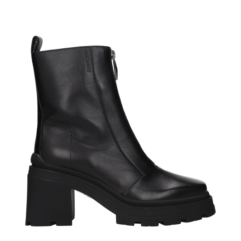 Jimmy Choo Black Leather Ankle Boots - Women