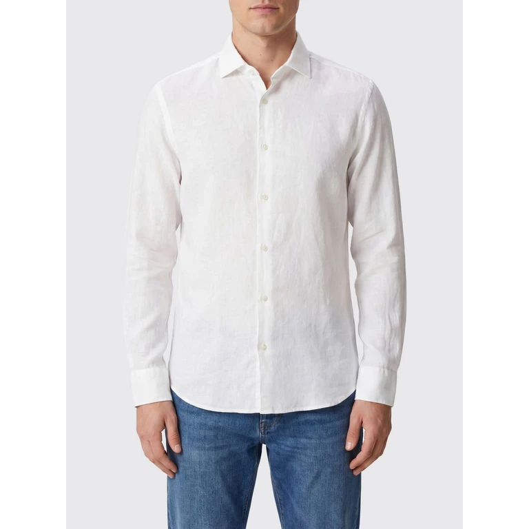 Slim Fit Casual Shirt in Pure Linen with French Collar (202AS0689149A)