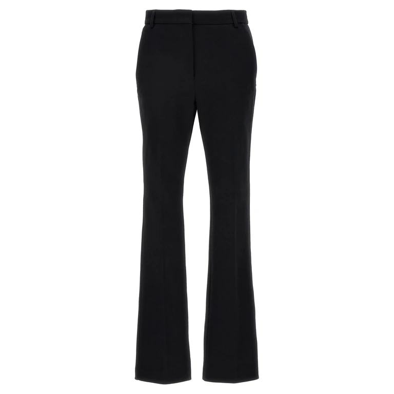 Black Cotton Casual Pants - Women