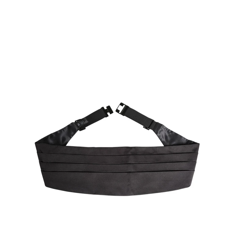 Dolce & Gabbana Black Men Silk Belt Wide Waist Cummerbund - Men