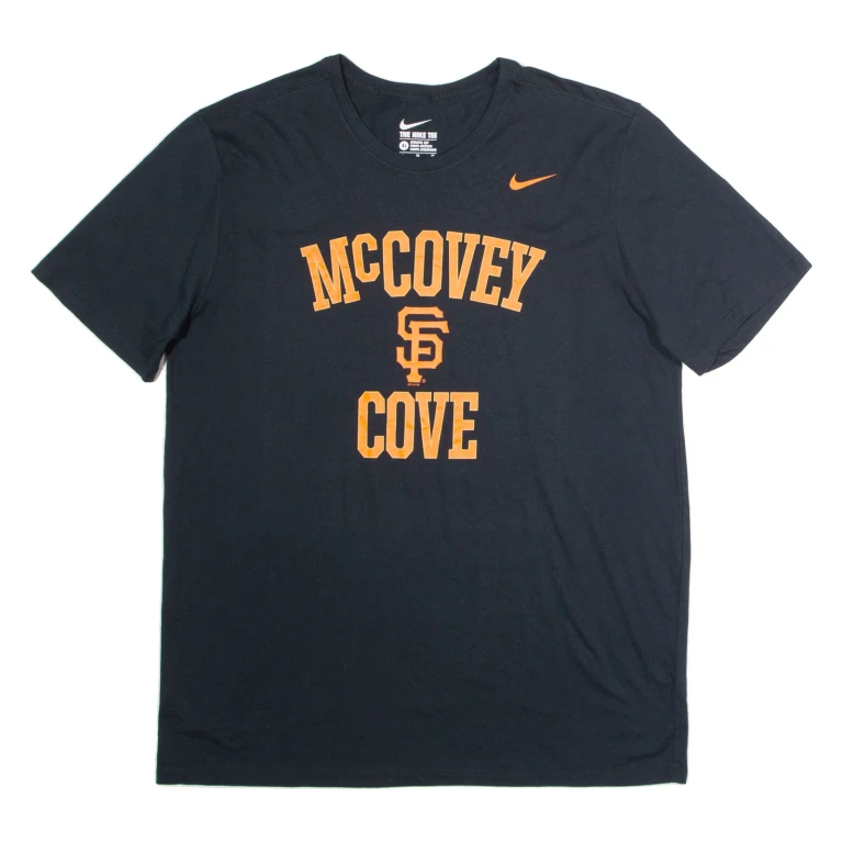 NIKE San Francisco Giants McCovey Cove Mens T-Shirt Black USA Crew Neck XL