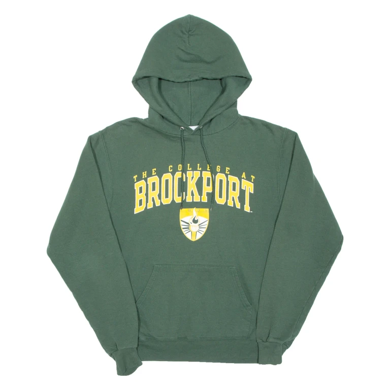 CHAMPION Mens Green Hoodie USA S
