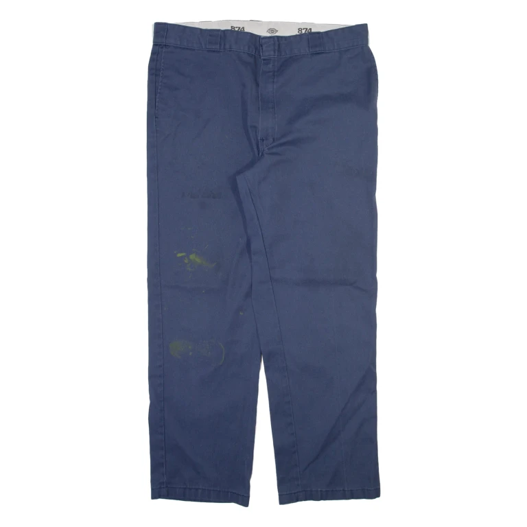 DICKIES 874 Workwear Mens Trousers Blue Regular Straight W40 L32