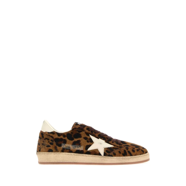 Golden Goose Deluxe Brand Printed Calf Hair Ball Star Sneakers Browncream - Men