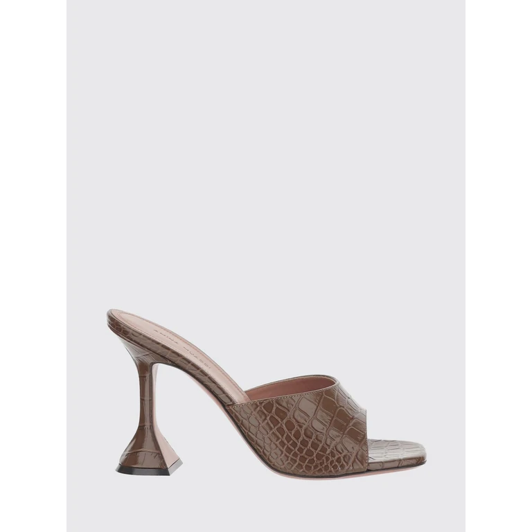 Heeled Sandal Woman color Brown (LUPITASLIPPER95BROWNPRINTEDCROC)