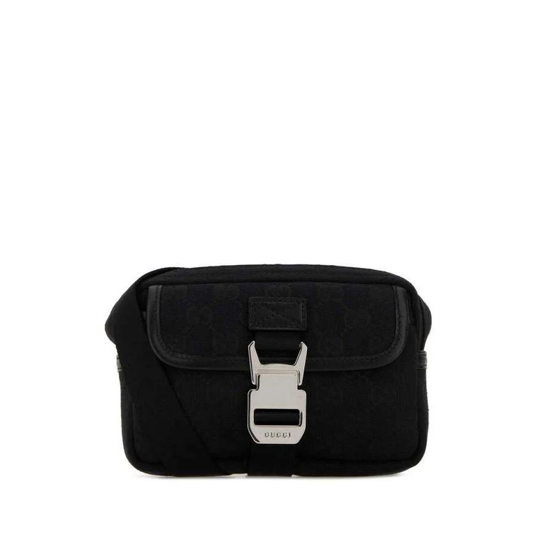 Black Canvas Mini Crossbody Bag Blackblackblack Borse A Tracolla