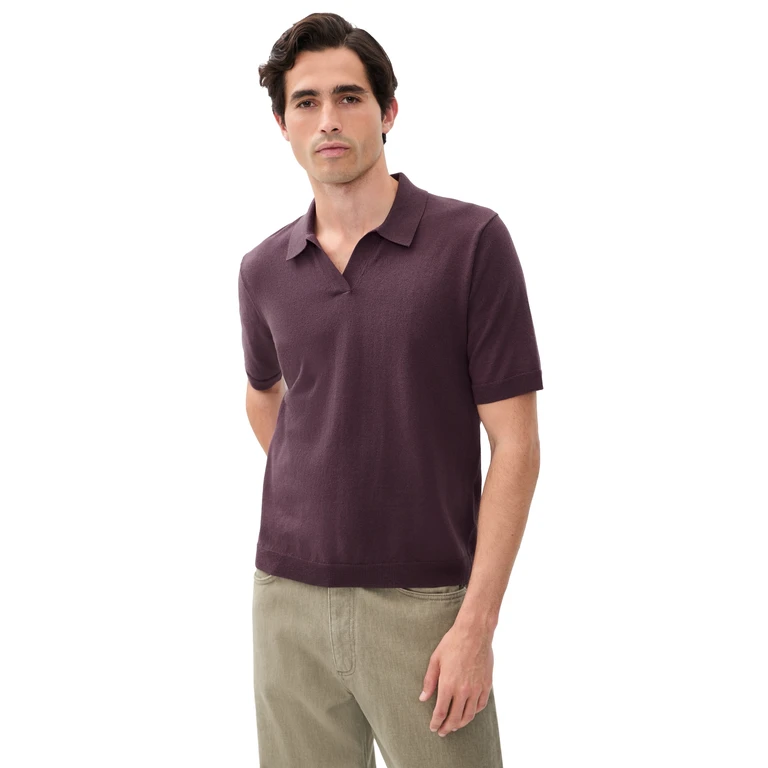 Norse Projects Anholt Cotton Paper Polo Top Shale L