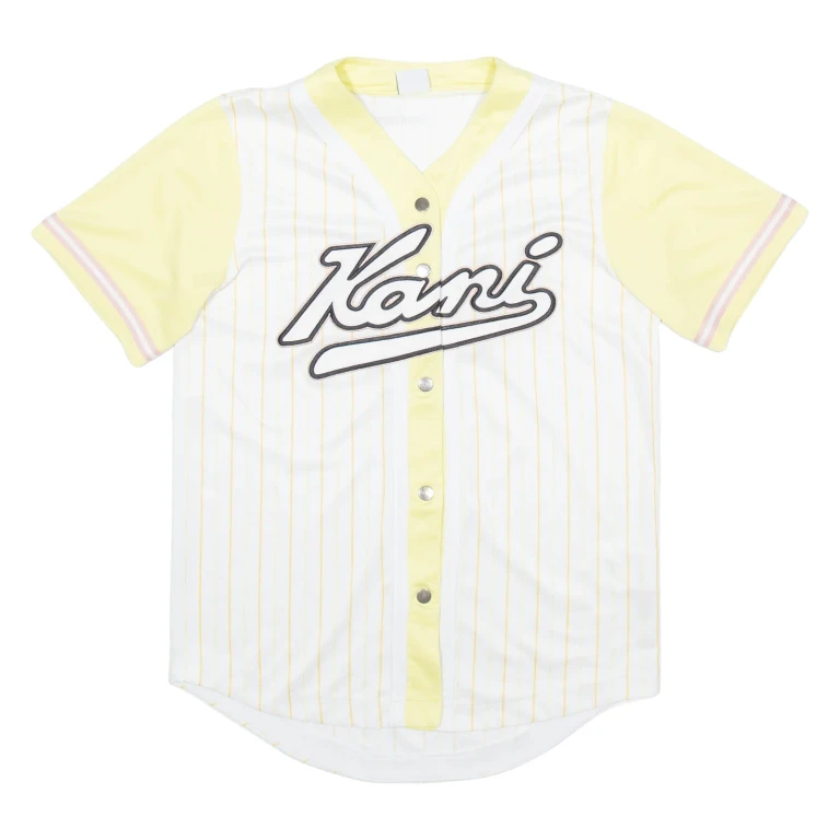 KARL KANI Mens Jersey White USA V-Neck S
