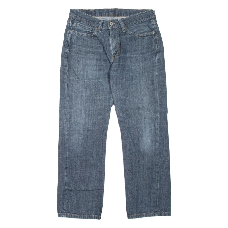 LEVI'S 514 Jeans Mens Blue Slim Straight Stone Wash W32 L30