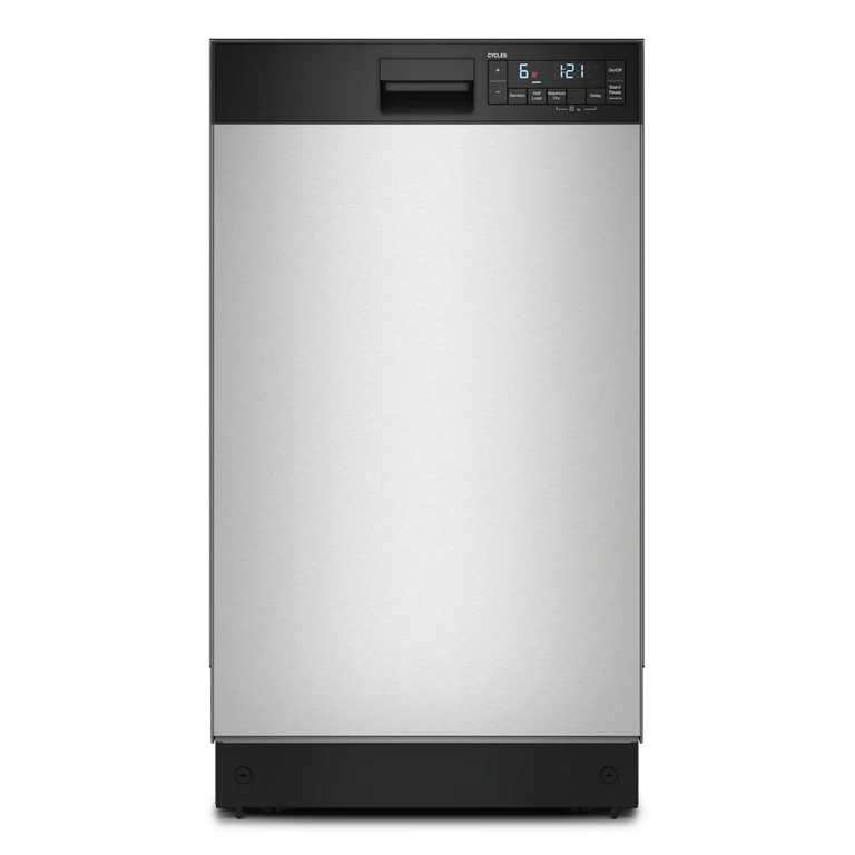 Stainless Steel Dishwasher with Half Load Cycle and Triple Spray Arms - 48 dBA 18" WDFS5118SS
